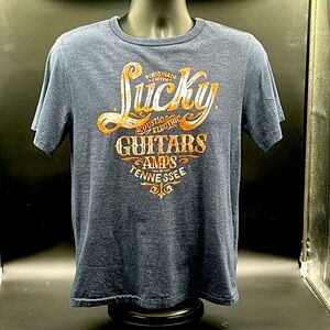 Lucky Brand t-shirt. Size L (Slim-fit). Stoney blue. Excellent condition!!